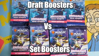 Kamigawa Neon Dynasty Draft Booster Packs vs Set Booster Packs  Where is the Value [upl. by Suelo]