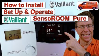 How to Install Set Up amp Use the Vaillant quotSensoRoom Purequot Thermostat VRT502 Plus BAD Points [upl. by Linell]