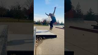 Skating a ledge Lowell MI Skatepark skateboarding 5050grind skateoredie skateanddestroy punk [upl. by Xela]