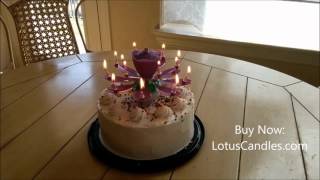 Purple Lotus Candle™ on round cake [upl. by Johanan]