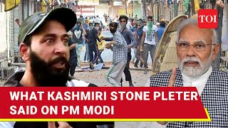 Once A Stone Pelter Kashmiri Man Reveals Why He Loves PM Modi  PM Modi Kashmir Visit Today  Watch [upl. by Aisauqal]