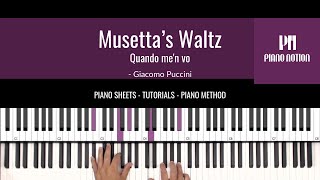 Musetta’s Waltz  Quando men vo  Puccini Sheet Music  Piano Solo Tutorial  Piano Method Book 5 [upl. by Ikin]