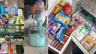 Restock Refill Organizing Fridge Restocking Grocery Tiktok Compilation Satisfying ASMR [upl. by Meraree]