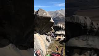 Climber falls onto soft pads Follow for more rockclimbing [upl. by Lissner]