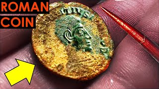 Restoring Ancient Roman Coin with a THORN  Does it Work Full process and Exciting Results [upl. by Llenram]