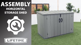 Lifetime Horizontal Storage Shed  Lifetime Assembly Video [upl. by Notlef]