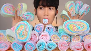 ASMR POPPING COTTON CANDY 알록달록 팝핑 솜사탕 먹방 MUKBANG EATING SOUNDS Permen Kẹo ลูกอม حلوى キャンディ [upl. by Yntruoc]