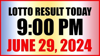 Lotto Result Today 9pm Draw June 29 2024 Swertres Ez2 Pcso [upl. by Idarb]