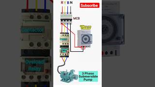 Submersible Pump Connection With Timer  DOL Starter with Timer Connection  Shorts  Viral [upl. by Melton]