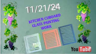 kitchen Cuboard glass working videoit is make your kitchen Cuboard very colourful [upl. by Eentruok]