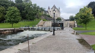 Rideau Canal Locks WalkOttawaCanadaFairmont Chateau Laurier [upl. by Osugi667]