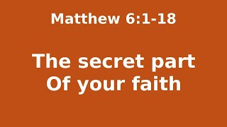 The Secret Part of your Faith  Pastor Perry  Sept 22 2024 [upl. by Waddle]