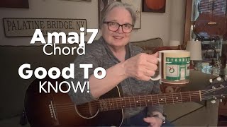 Fun Tips For Guitar  Amaj7 Chord  Includes A Really Nice Chord Progression Gibson L1 [upl. by Anaitsirk]