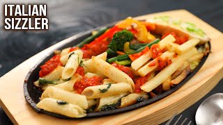 Italian Sizzler Recipe  How To Make Italian Sizzler  Step By Step Recipe  Ruchi [upl. by Edra]