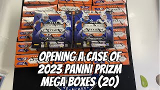 Opening a case of 2023 Panini Prizm Mega Football 20 Boxes Unboxing and Review Chasing autos [upl. by Mode]