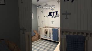 I painted an airplane themed nursery for a boy named Jett nurseryinspo paintwithme [upl. by Wood675]