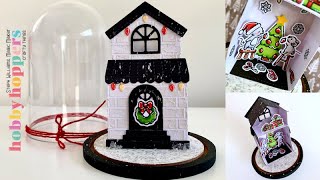 Hobby Hoppers Magic Maker  Decorative Christmas Dome  Lawn Fawn Build A House amp Merry Mice [upl. by Beryl79]