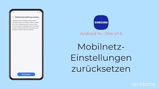 MobilnetzEinstellungen zurücksetzen  Samsung Android 14  One UI 6 [upl. by Kreindler]