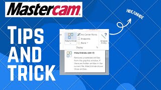 How to use HideUnhide command in Mastercam [upl. by Enetsuj]