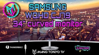 Samsung CJ79 WQHD QLED 100Hz Thunderboltᵀᴹ 3 Ultra Wide Curved Monitor UNBOXING  MangTonyoTV [upl. by Ilbert]