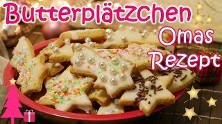 Omas Butterplätzchen  Ausstechplätzchen  Weihnachtsplätzchen mit Zuckerguss [upl. by Foah]