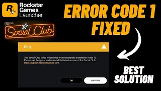 Social Club Failed to initialize error code 1 here is Fix [upl. by Casandra]