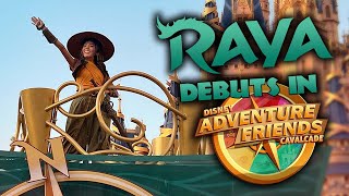 Raya Makes Walt Disney World Debut in Disney Adventure Friends Cavalcade [upl. by Llenram]