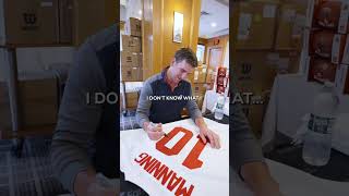 Tom Brady Sends Eli Manning a Heartfelt Message on a Signed Jersey [upl. by Otrepur]