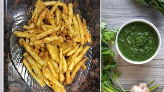 Coated fries with spicy mint chutneyEasy recipe for Ramadan [upl. by Idrahs627]