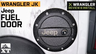 Jeep Wrangler JK Officially Licensed Jeep Locking Fuel Door Review amp Install [upl. by Hagood667]