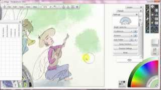 How to Paint With Watercolor in Artrage 7 Sticker Sprays [upl. by Nevart]