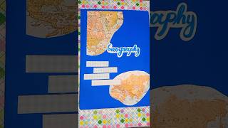 Project file cover decoration ideas💡  Geography file 🌍 trending decoration diy art [upl. by Matthus]