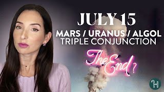 💥 Mars  Uranus  Algol triple conjunction on July 15th [upl. by Petes]