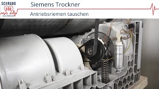 Siemens Trockner macht komische Geräusche und trommelt  Antriebsriemen eingerissenRiemen tauschen [upl. by Leahpar485]