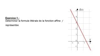 fonctions linéaires et affines 1 3ème [upl. by Cohberg]