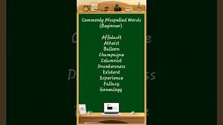 Commonly Misspelled Words 128 comprehension learningwords sentencestructure [upl. by Neersan]