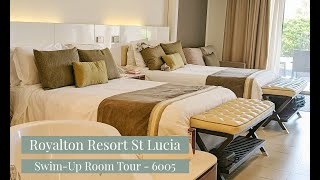 Royalton Resort St Lucia Swimup Room Tour  Room 6005  St Lucia Luxury Resort [upl. by Ymiaj]