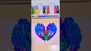 Paintdiy 💚💜🤍🧡💙 art craftvideoforrelaxingshortvideo easypaintingideassatisfyingcolourmixing [upl. by Ahsiugal]