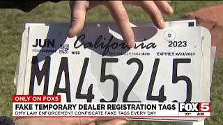 Fake temporary dealer registration tags [upl. by Hainahpez]