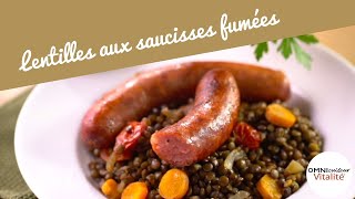 Lentilles aux saucisses fumées à lOmnicuiseur Vitalité [upl. by Cammi472]