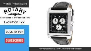 ROTARY Mens Evolution TZ2 Chronograph Reversible Dial Black Genuine Leather EGS0021TZ21921 [upl. by Enellij704]