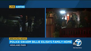 Billie Eilishs family home swarmed by LAPD as suspected burglar arrested [upl. by Radford]