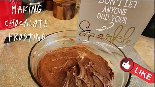 The BEST WAY to make CHOCOLATE FROSTING to put on CAKES chocolatefrosting chocolate [upl. by Aedrahs]