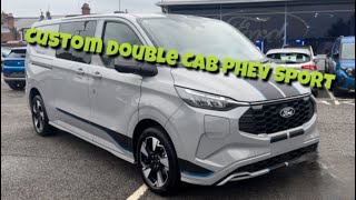 Ford Transit Custom Double Cab PHEV 320 L2 Auto Sport Walkaround [upl. by Alliuqal]