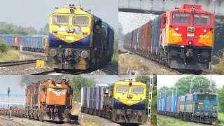 GOODS TRAINS in Indian Railways  ELECTRIC amp DIESEL Freight Train Video  Malgadi Train Videos [upl. by Duffie479]