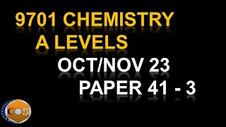 97014143ON23 chemistry A level winter paper4143 octnov 2023 Q3 4 and 5 solved 9701w23qp41 [upl. by Ailey]