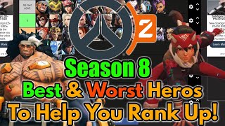 NEW SEASON 8 TIER LIST  EVERY Hero Ranked BEST to WORST  Overwatch 2 Guide [upl. by Ahs]