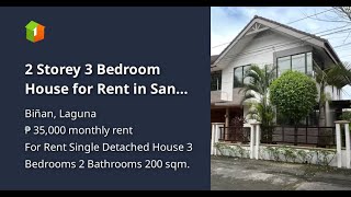 2 Storey 3 Bedroom House for Rent in San Jose Village 3 Binan Laguna [upl. by Rivalee]