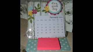 Mini Calendar Easel Card Stampin UP [upl. by Scully461]