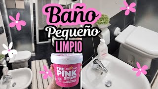 LIMPIEZA PROFUNDA 🧼 BAÑO PEQUEÑOLIMPIO CADA RINCÓN PONGO A PRUEBA LA CREMA MILAGROSA THE PINK STUFF [upl. by Ideih]